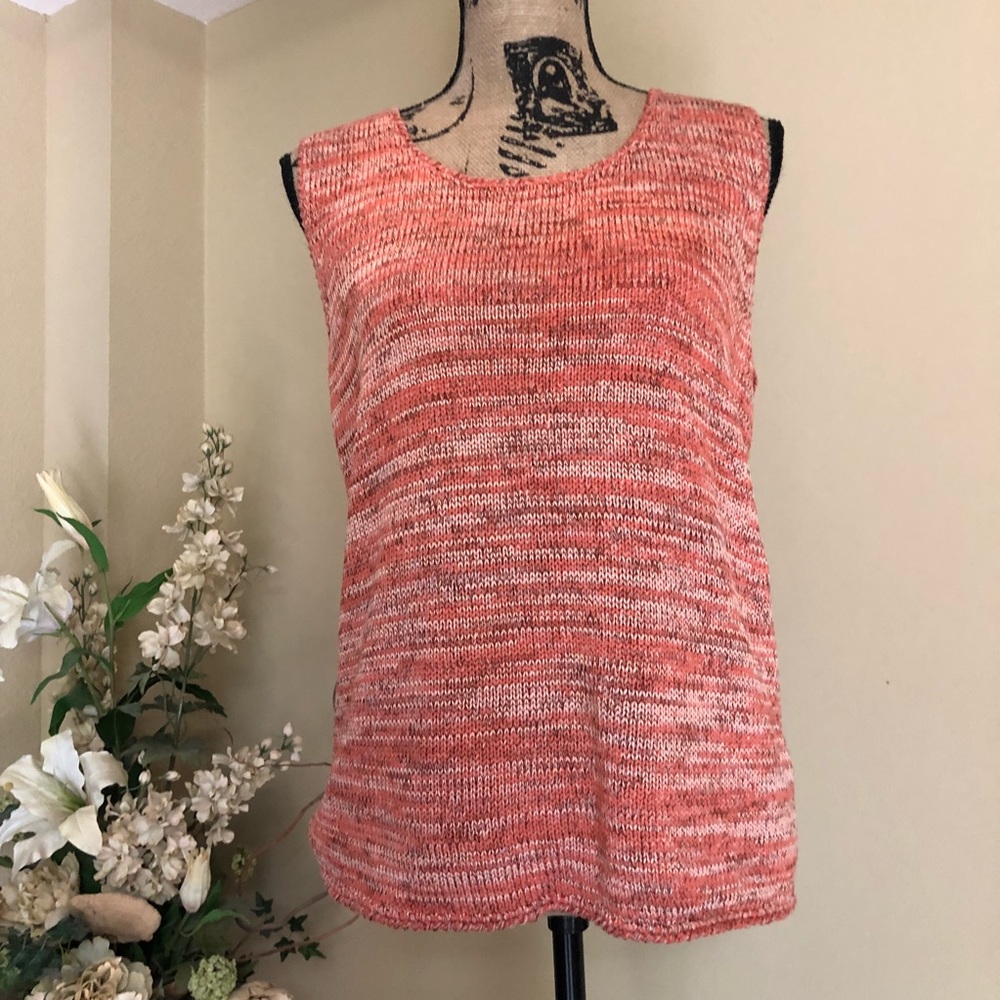 ~dB Life~Red orange blouse tank size large